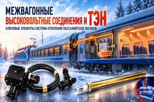 Система отопления пассажирского вагона от межвагонного высоковольтного соединения до ТЭН СПП КВАЗАР