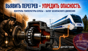 Система контроля нагрева букс пассажирского вагона с датчиком Т393М - СПП КВАЗАР