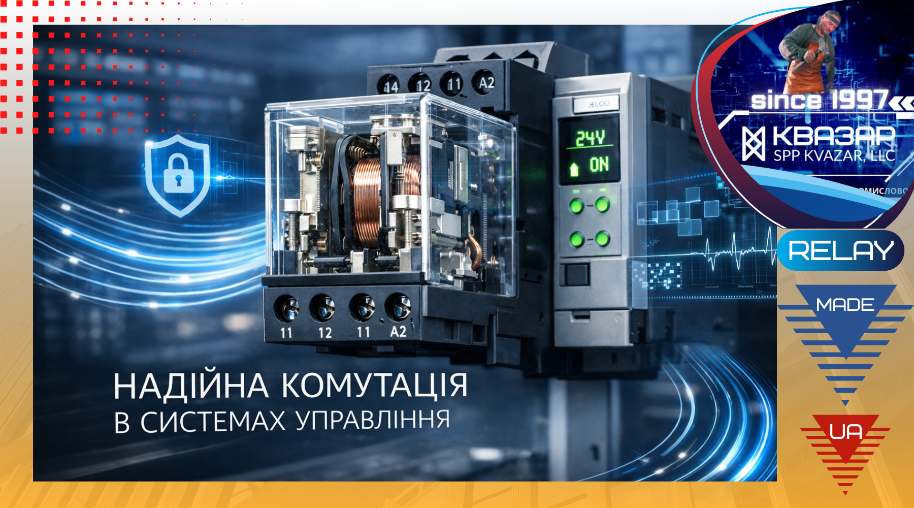 Електромагнітні реле - застосування в системах керування, промислова автоматика, надійні реле, захист електроланцюгів.