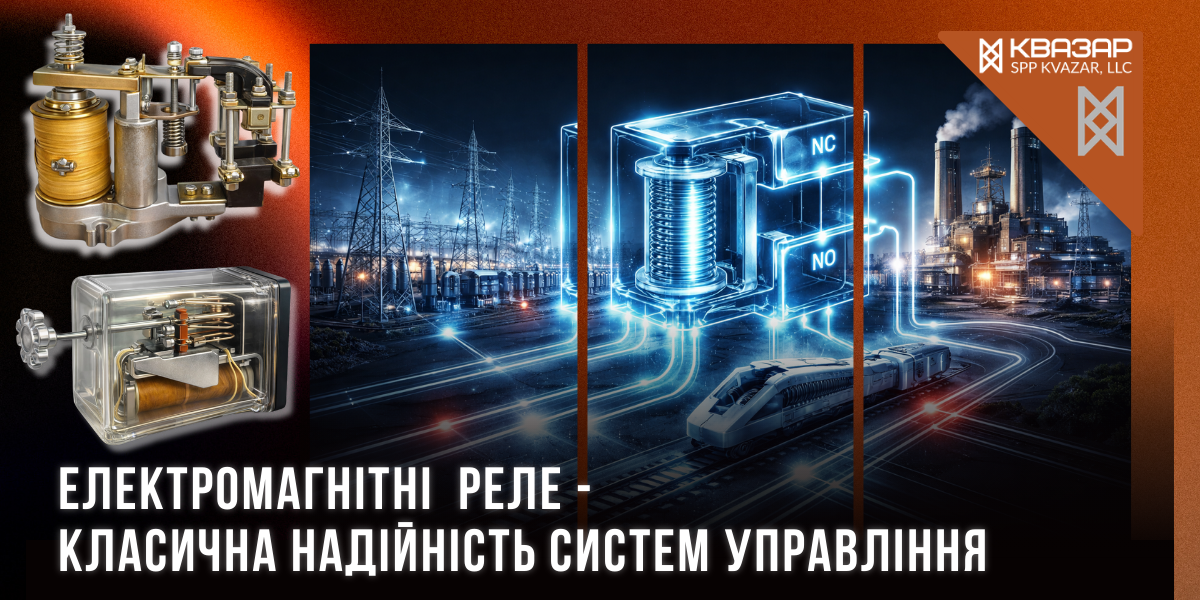Промислові електромагнітні реле для інфраструктури України від СПП КВАЗАР