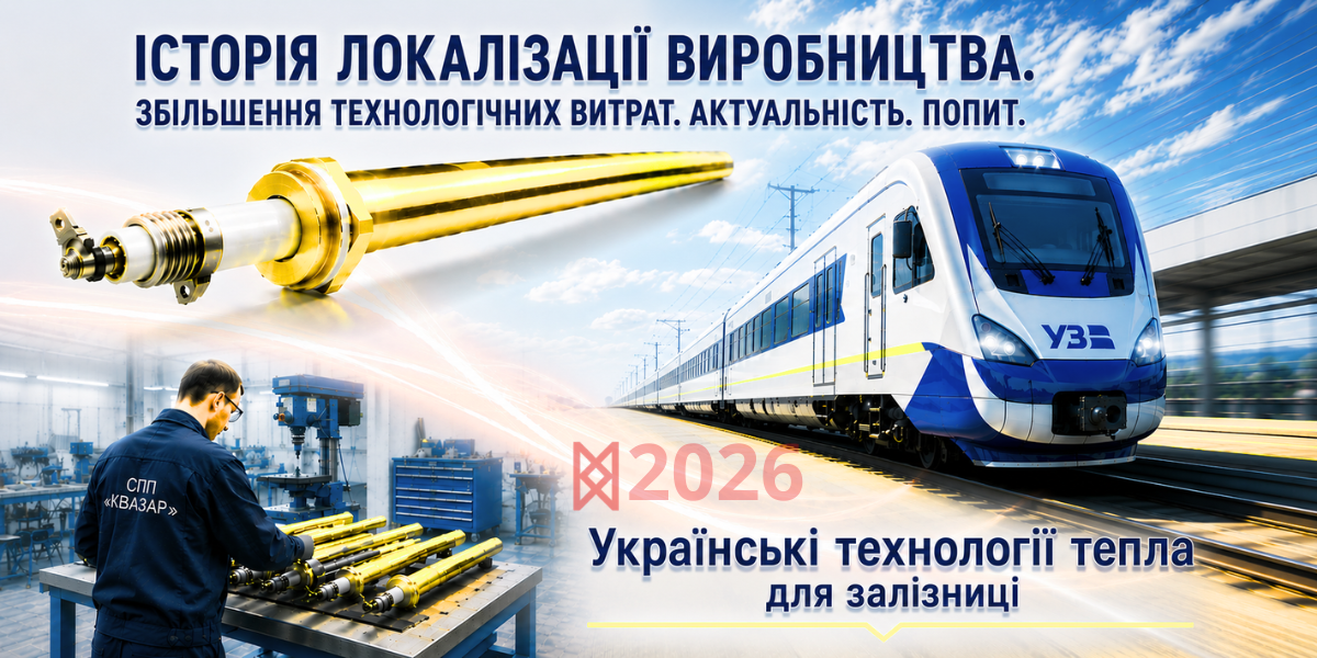 СВП КВАЗАР - ексклюзивний виробник трубчатих електронагрівачів для залізниці
