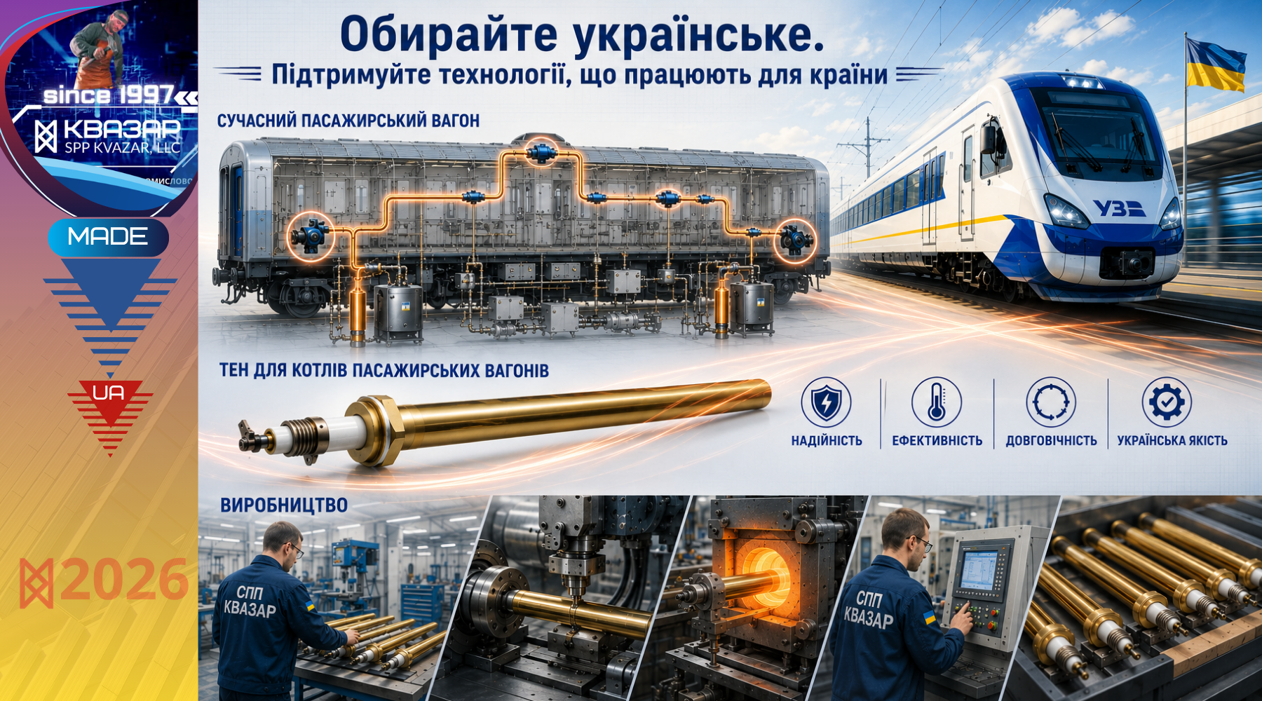 Трубчаті електронагрівачі які виробляються в Україні СВП КВАЗАР - національний виробник електротехніки