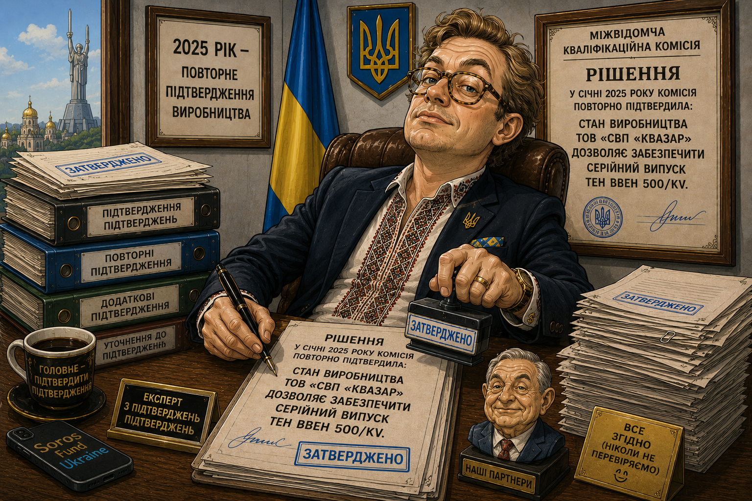 Підтвердження виробництва ТЕН СВП КВАЗАР комісією УЗ