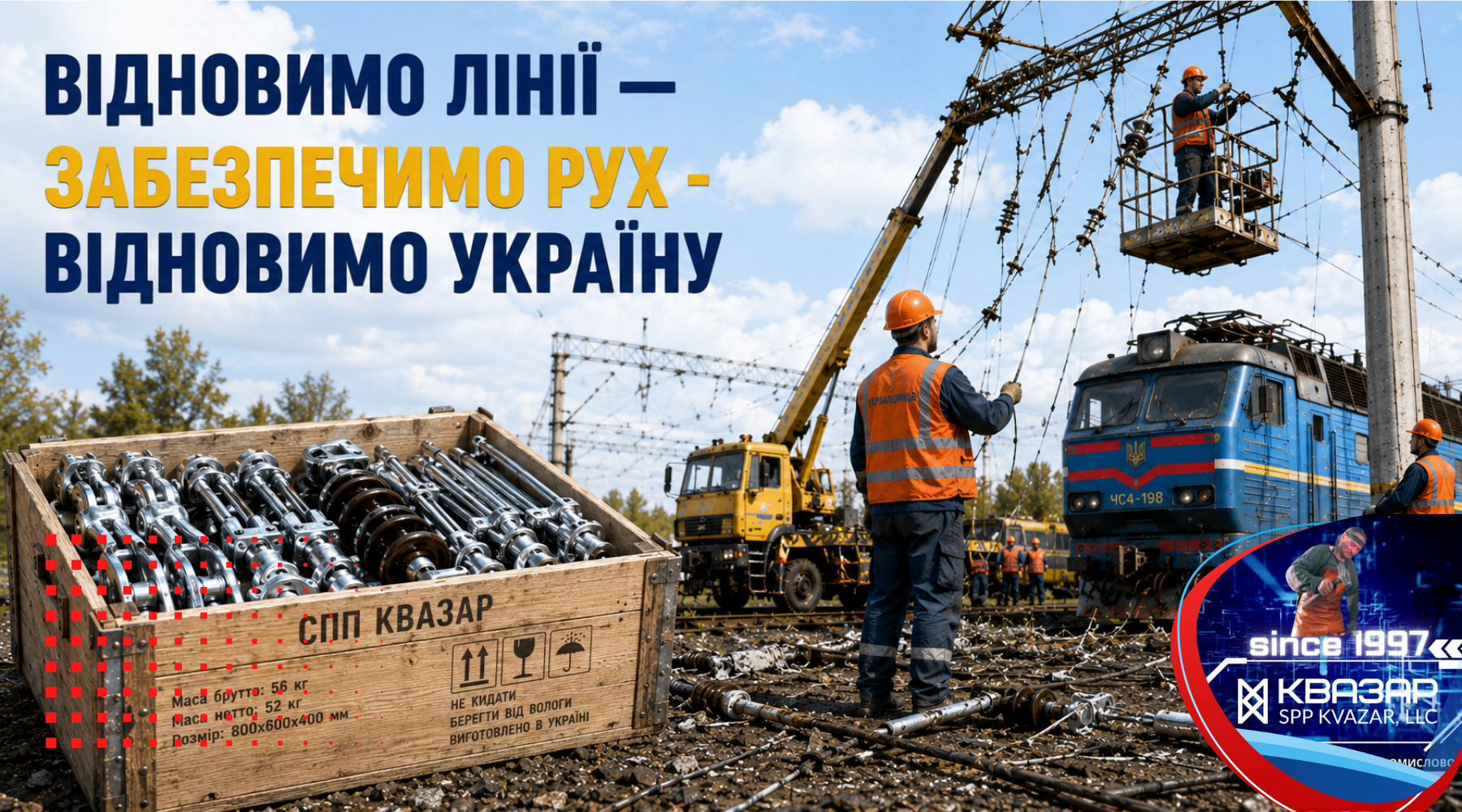 Ремонт контактної мережі залізниці України після пошкодження інфраструктури