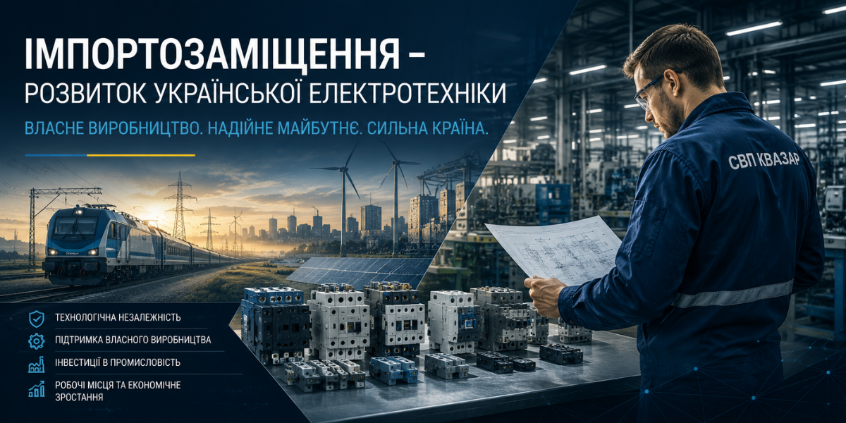 СВП КВАЗАР та імпортозаміщення у промисловій електротехніці України