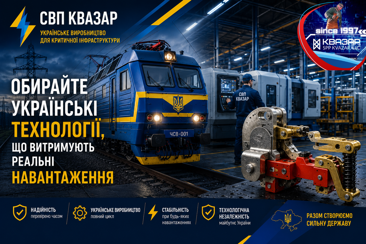 Українські технології, що випробувані часом -Українські кулачкові контактори СВП КВАЗАР для промисловості та транспорту
