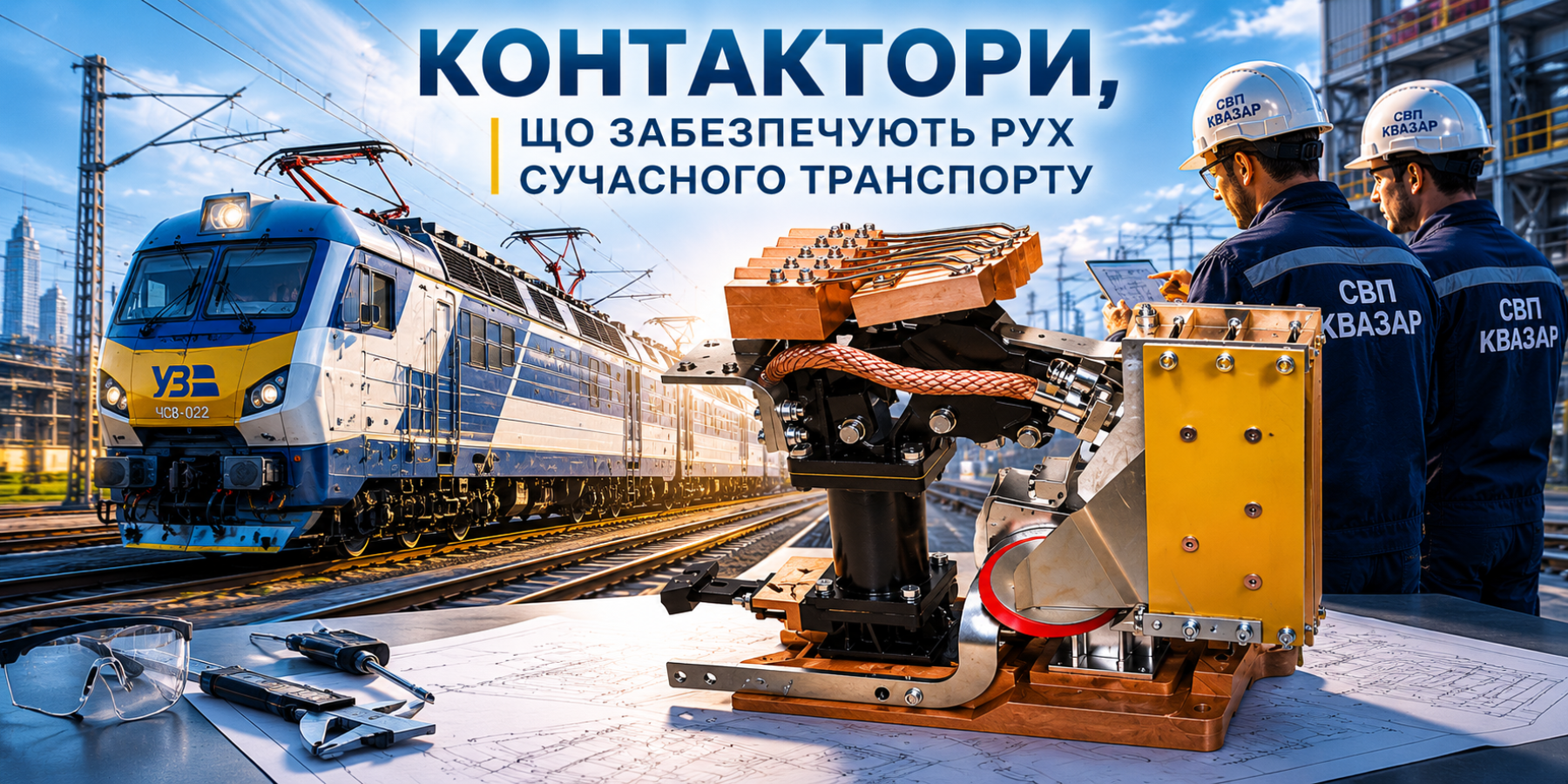 Електропневматичні контактори СВП КВАЗАР для транспорту та критичної інфраструктури України