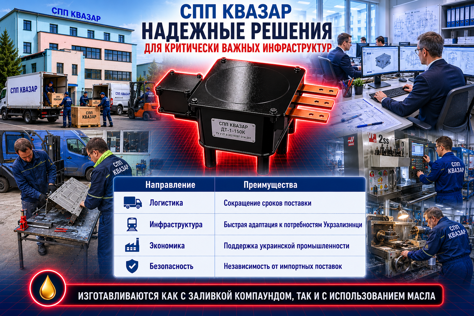 Преимущества локального производства дроссель-трансформаторов – национальный производитель СПП КВАЗАР