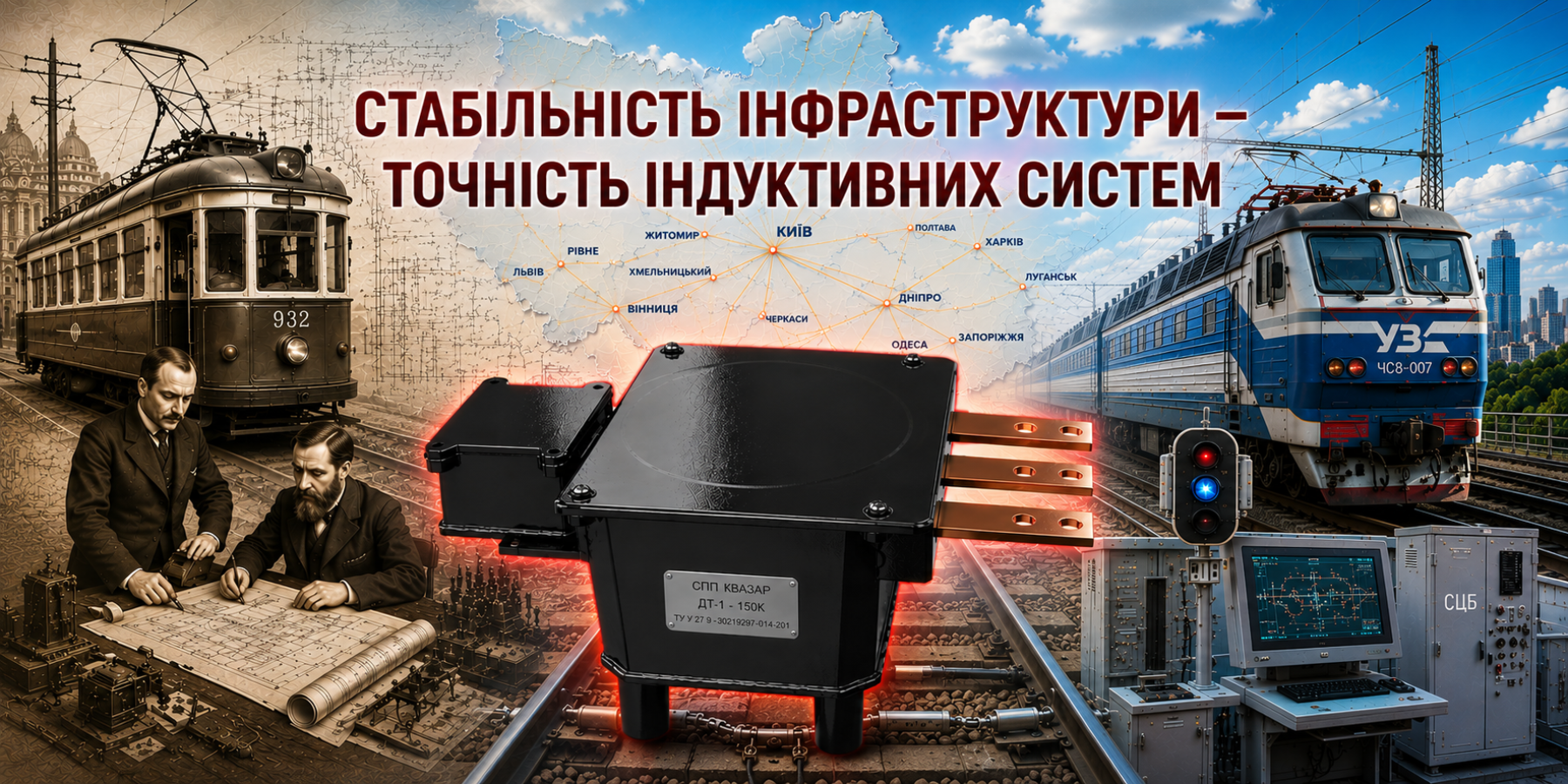 Стабільність транспортної залізничної інфраструктури починається з точності індуктивних систем - дросель-трансформатори СВП КВАЗАР