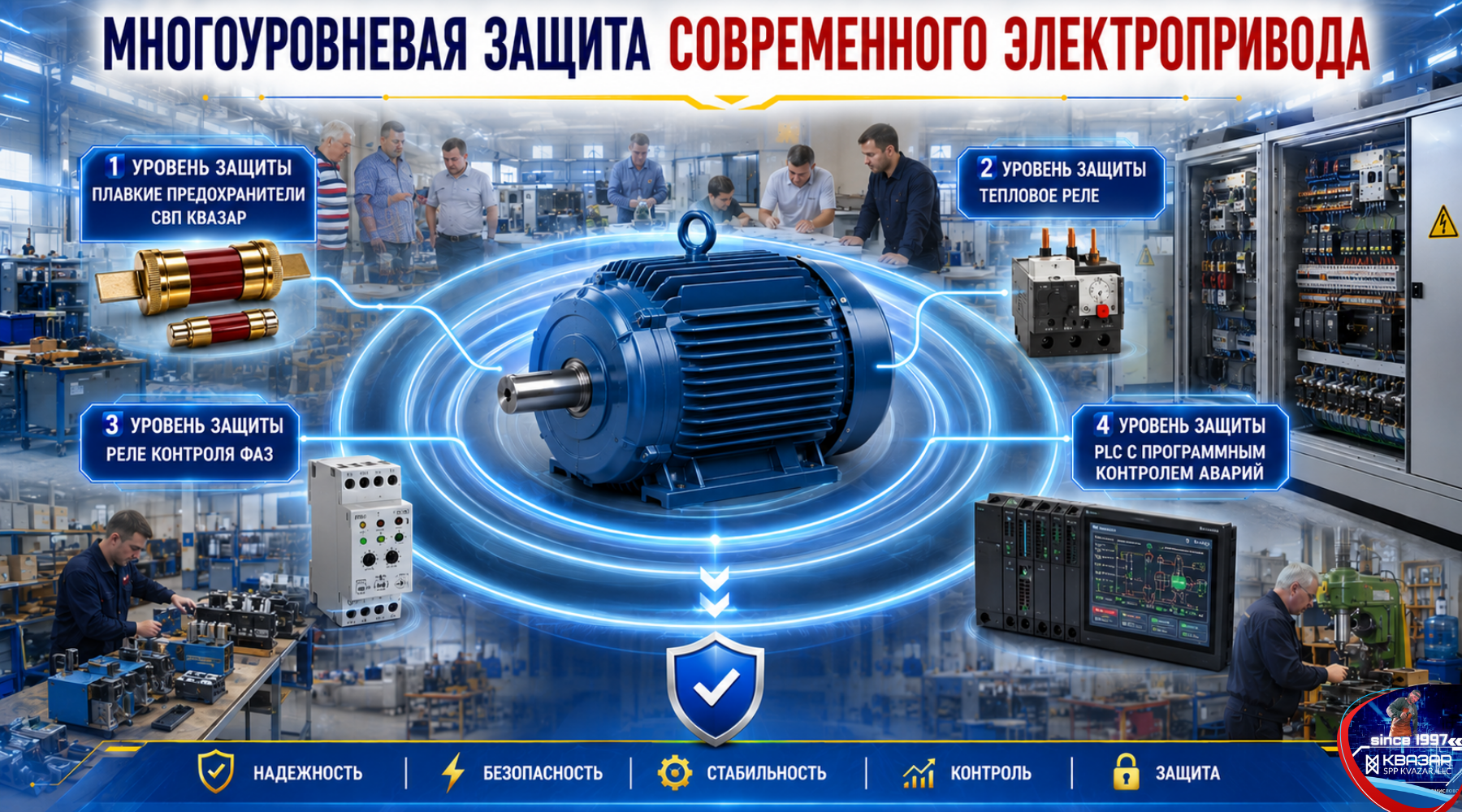 Многоуровневая система защиты электропривода с применением предохранителей, реле и программного контроля - аналитика СПП КВАЗАР