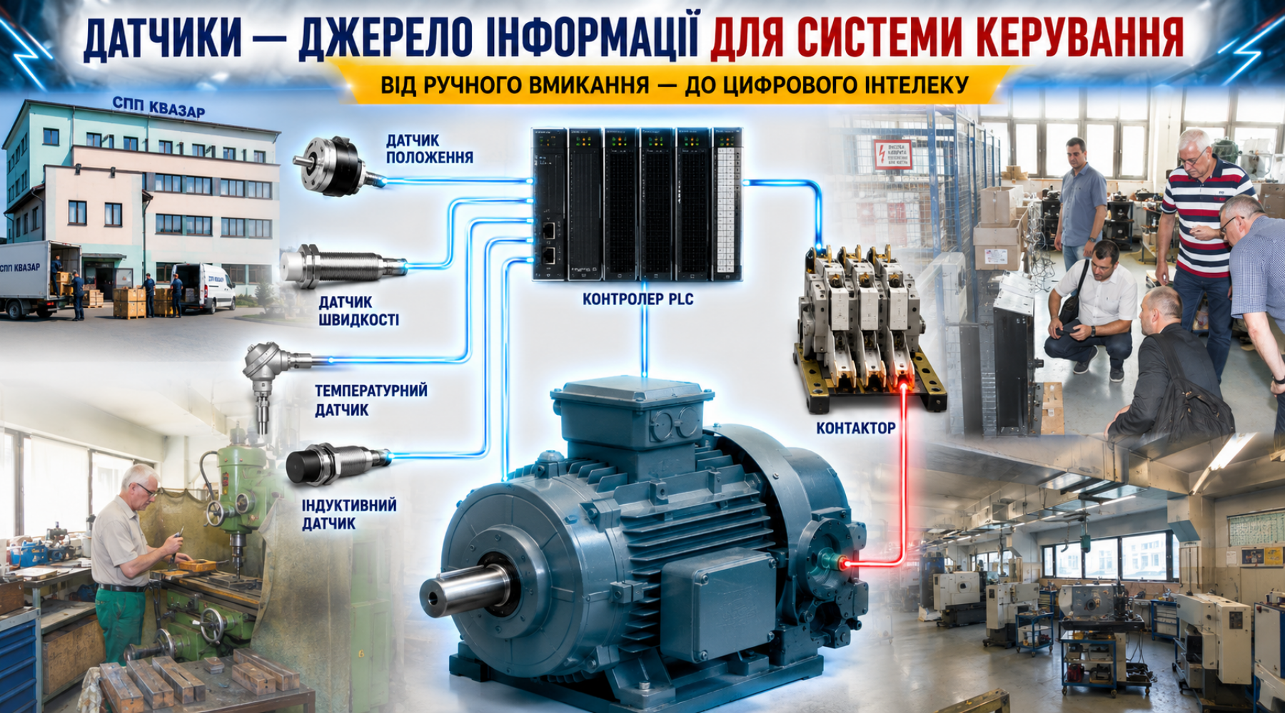 Датчики передають інформацію до системи керування електроприводом для формування зворотного зв'язку - аналітика СВП КВАЗАР