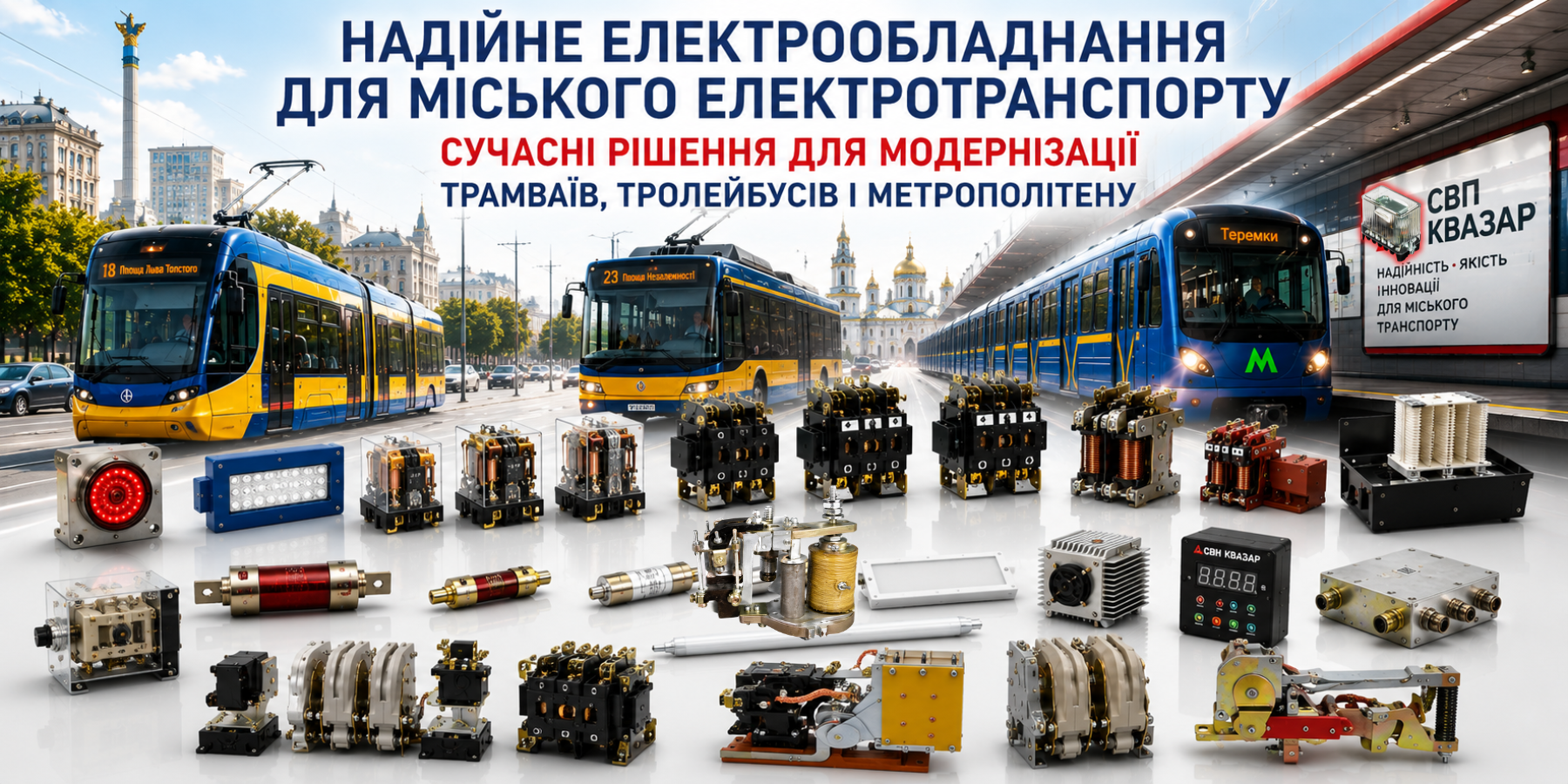 Виробляємо електротехніку міського електротранспорту - СВП КВАЗАР