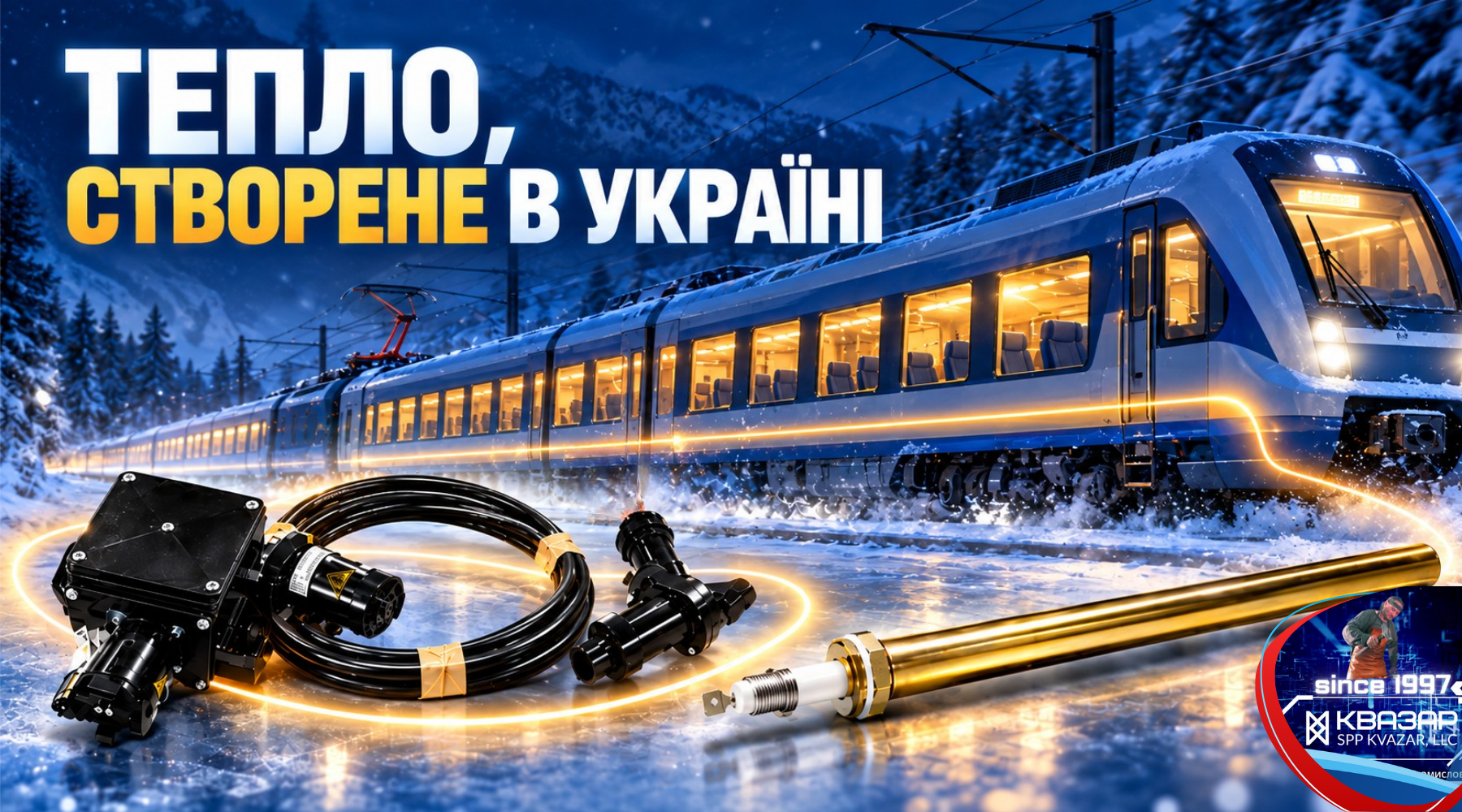 Українські МВЗ і ТЕН СВП КВАЗАР для систем опалення пасажирських вагонів