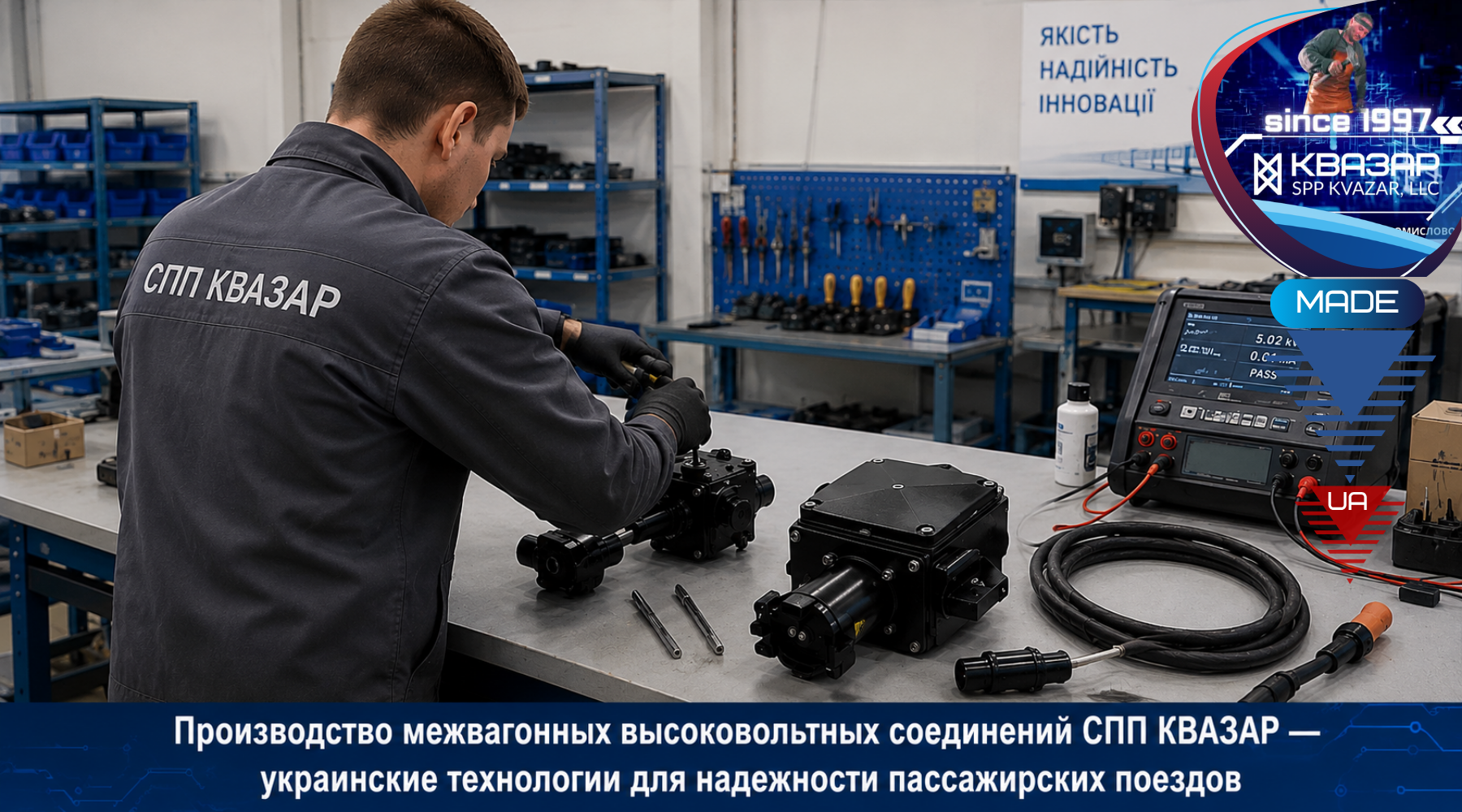 Производство межвагонных высоковольтных соединений СПП КВАЗАР