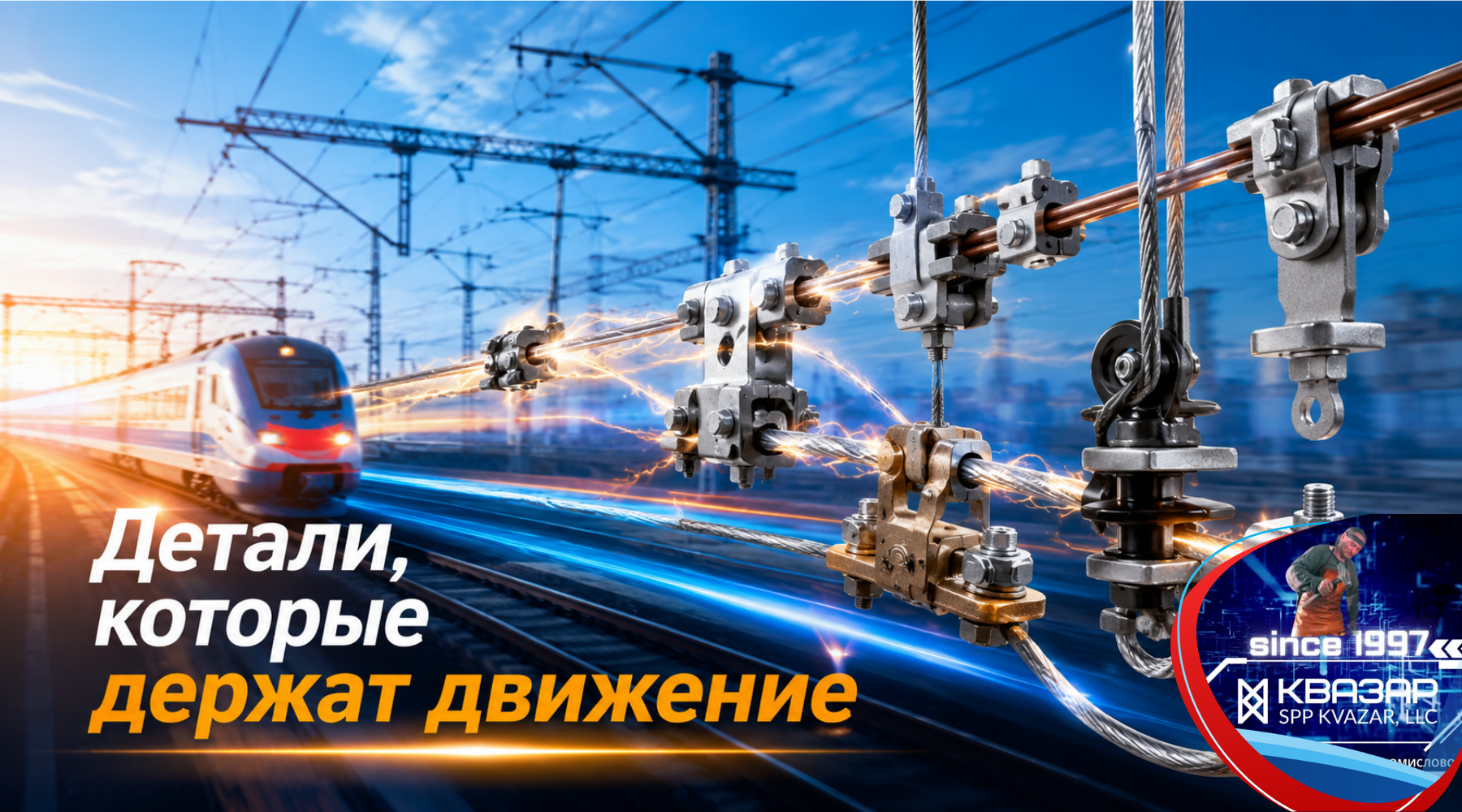 Компоненты контактной сети железной дороги производства СПП КВАЗАР