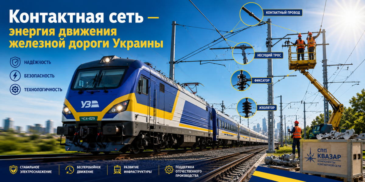 Элементы контактной сети ЖД транспорта Украины