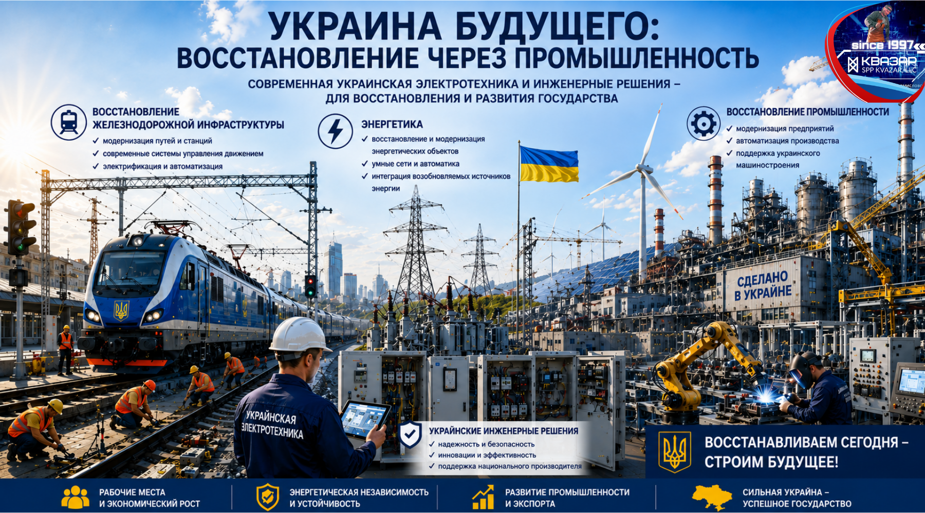 СПП КВАЗАР и восстановление Украины через развитие промышленной электротехники