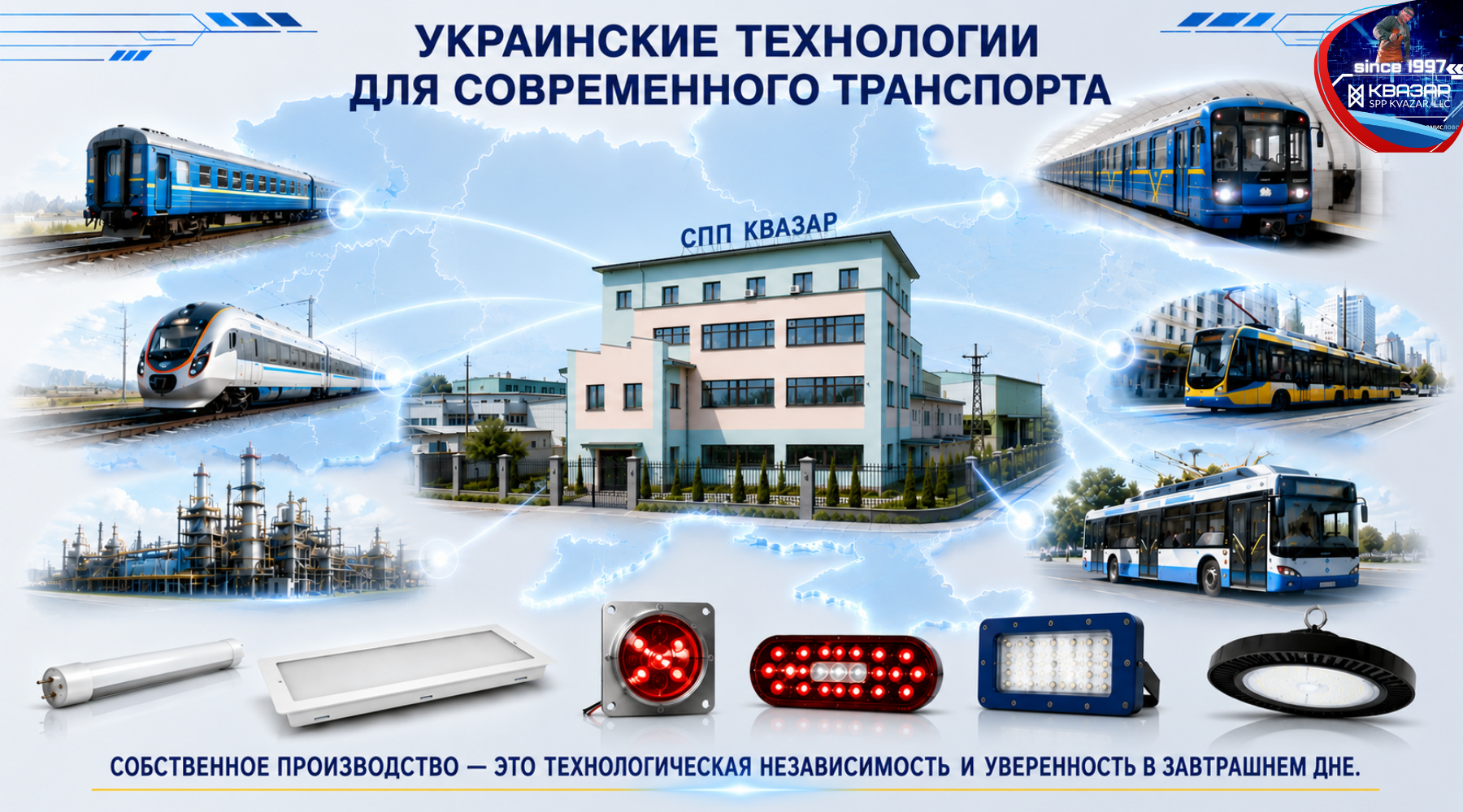 Украинское производство светотехники для железнодорожного и городского транспорта