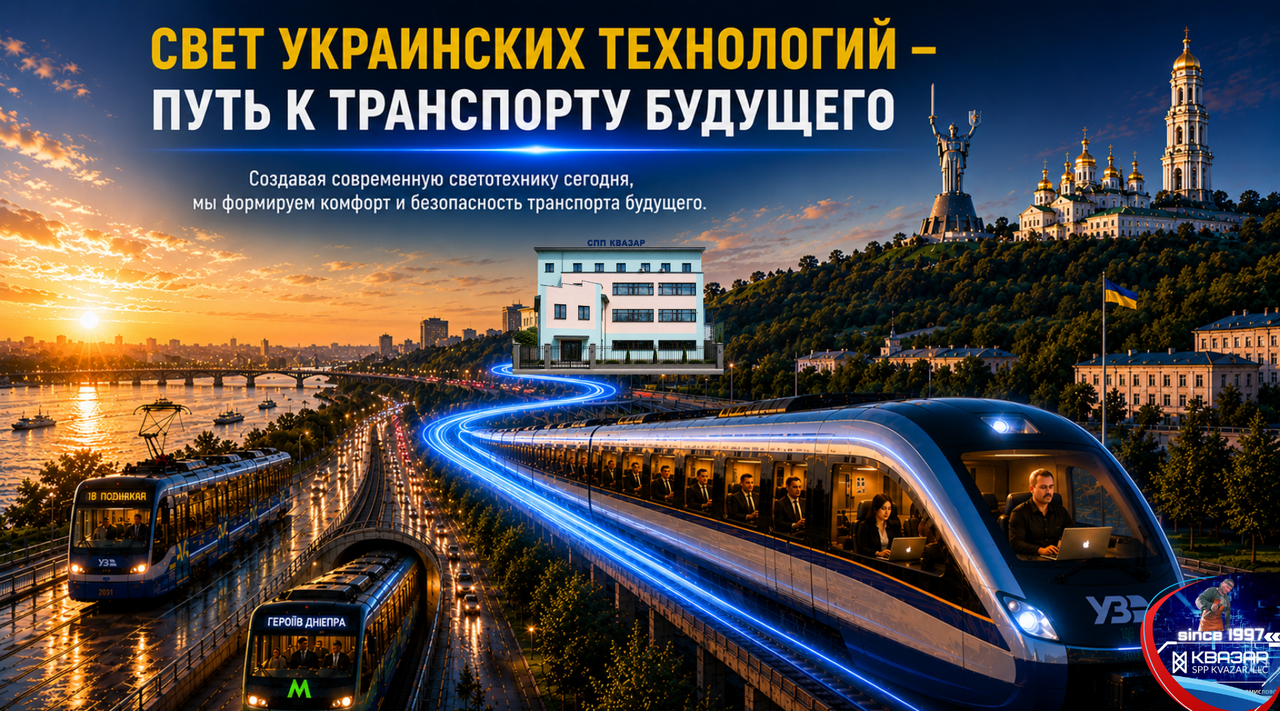 Современный украинский пассажирский транспорт с LED-освещением нового поколения
